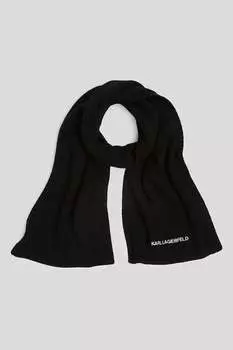 Круглый шарф с логотипом Essential Karl Lagerfeld, черный