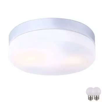 Круглый светодиодный потолочный светильник для наружного использования VRANOS etc-shop, серебро