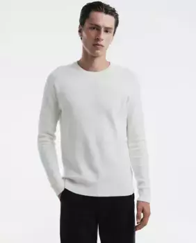 Круглый свитер в рубчик Sfera, цвет Crudo