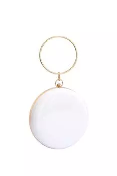 Круглый вечерний клатч Daira Fontanella Fashion, белый