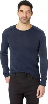 Круглый вырез с длинными рукавами, кислотная стирка Y1833U4B John Varvatos, темно-синий