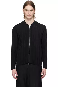 Круговая вязка с молнией на ребре Yoke, черный