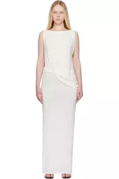 Круизное платье 'The Peplo' maxi dress Jacquemus, белый