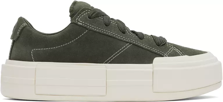 Круизные замшевые кроссовки цвета хаки Converse