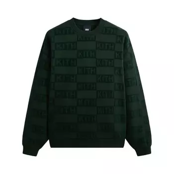 Крюнек Nelson с круглым вырезом Kith Flocked Monogram Sandrift