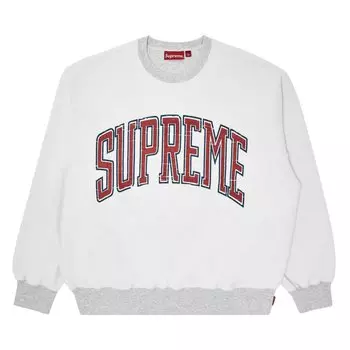 Крюнек Supreme Inside Out, пепельно-серый