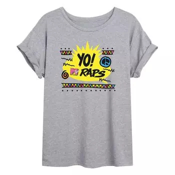 Крупная футболка с рисунком MTV для юниоров "Yo MTV Raps" в стиле сумасшедших 80-х Licensed Character