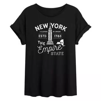 Крупная футболка с рисунком New York Empire State для юниоров Licensed Character