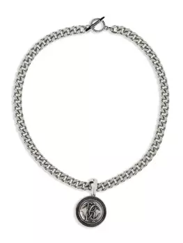 Крупное цепочное ожерелье Roberto Cavalli, серебряный