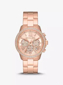 Крупногабаритные часы Bryn Pav оттенка розового золота Michael Kors, розовый