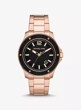 Крупногабаритные часы Nolan цвета розового золота Michael Kors, розовый