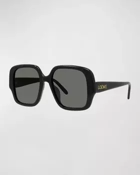 Крупногабаритные квадратные солнцезащитные очки из ацетата Loewe, цвет Sblk/Smk