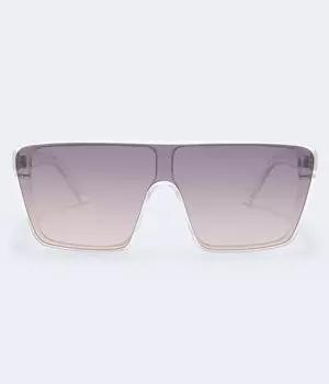 Крупногабаритные солнцезащитные очки Shield Aeropostale, серебро