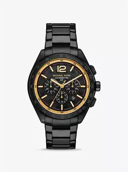 Крупные часы Accelerator 2.0 черного цвета Michael Kors, черный