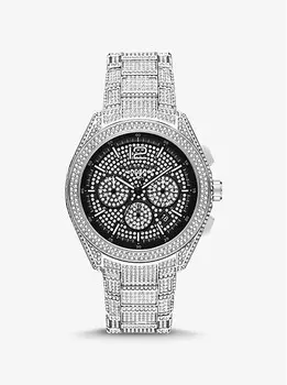 Крупные часы Accelerator 2.0 с серебристым покрытием Michael Kors, серебряный