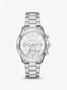 Крупные часы Berkley серебристого цвета Michael Kors, серебряный