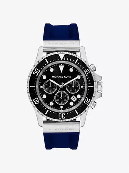 Крупные часы everest из серебра и силикона Michael Kors, синий
