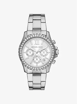 Крупные часы everest pav серебристого тона Michael Kors, серебряный