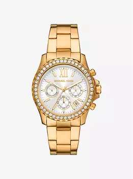 Крупные часы Everest Pav в золотистом оттенке Michael Kors, золотой