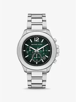 Крупные часы серебристо-серого цвета Michael Kors, серебряный