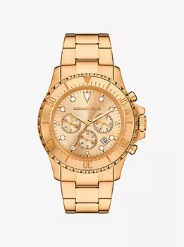 Крупные золотые часы Everest Michael Kors, золотой