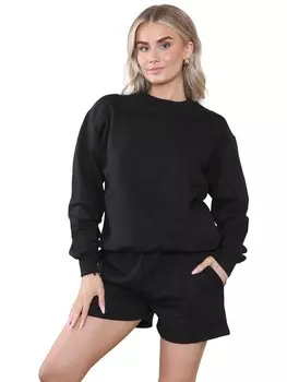 Крузе спортивный костюм из толстовки и шорт Kruze By Enzo, черный