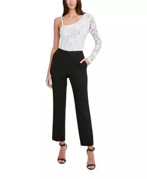 КРУЖЕВНОЕ БОДИ НА ОДНО ПЛЕЧО BCBGMAXAZRIA, цвет gardenia