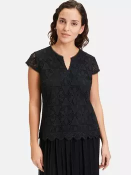 Кружевная блузка Betty & Co, черный