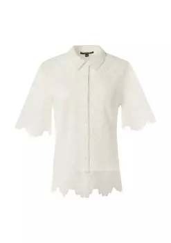 Кружевная блузка COMMA Blouse, белый