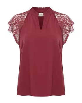 Кружевная блузка Cream Blouse Nola, красный
