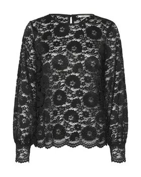 Кружевная блузка Cream Blouse Shuri, черный