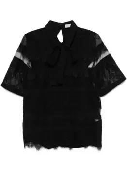 Кружевная блузка Elie Saab, черный