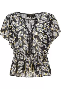 Кружевная блузка faina Blouse, черный