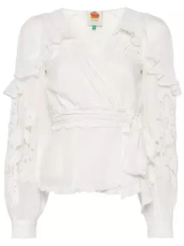 Кружевная блузка FARM Rio, белый