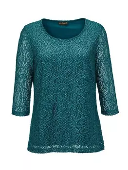 Кружевная блузка Goldner Blouse, зеленый