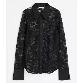 Кружевная блузка H&M Everyday Fashion, черный