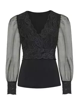 Кружевная блузка heine Blouse, черный