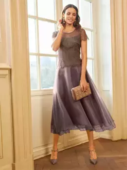 Кружевная блузка Heine, коричневый