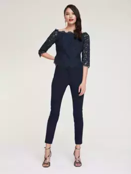 Кружевная блузка Heine, синий