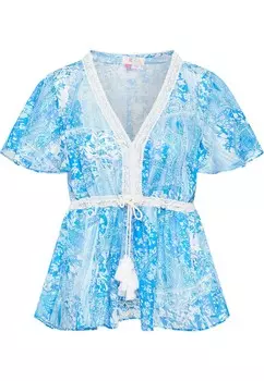 Кружевная блузка IZIA Blouse, небесно-синий