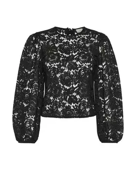 Кружевная блузка Kaffe Blouse, черный