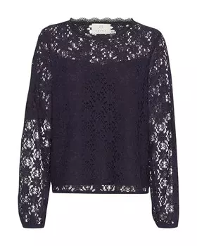 Кружевная блузка Kaffe Blouse Silja, темно-фиолетовый