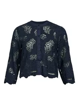Кружевная блузка OBJECT Blouse OBJErika, ночной синий