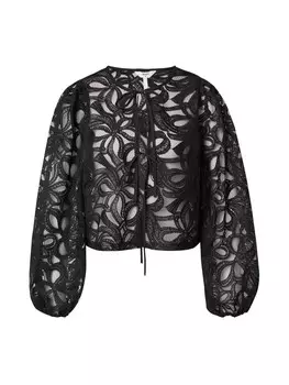 Кружевная блузка OBJECT Blouse OBJROSE, черный