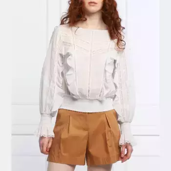 Кружевная блузка обычного кроя Patrizia Pepe, белый