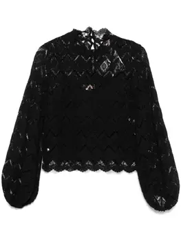 Кружевная блузка TWINSET, черный