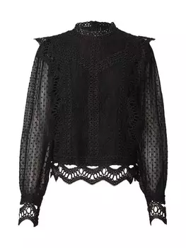 Кружевная блузка YAS Blouse, черный