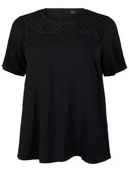 Кружевная блузка Zizzi Blouse, черный