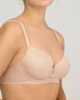 Кружевная чашка и бюстгальтер на косточках Promise, бежевый