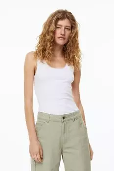 Кружевная футболка, 2 шт. H&M, белый